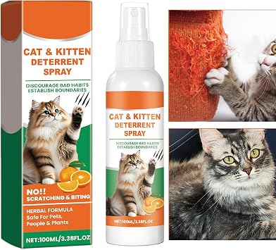 100 Mlx 2 Pcs Cat Spray Inhibitor Nail Sharpener Spray for Cats Dogs Spray Anti-Scratch Spray Anti-Scratch Spray Anti-Scratch and Bite Prevention Cat Repellent Cat Scratch Resistant Spray Citrus