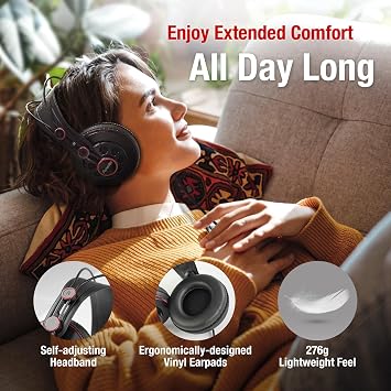 Superlux HD681 Semi-Open Professional Monitor Headphones, Black