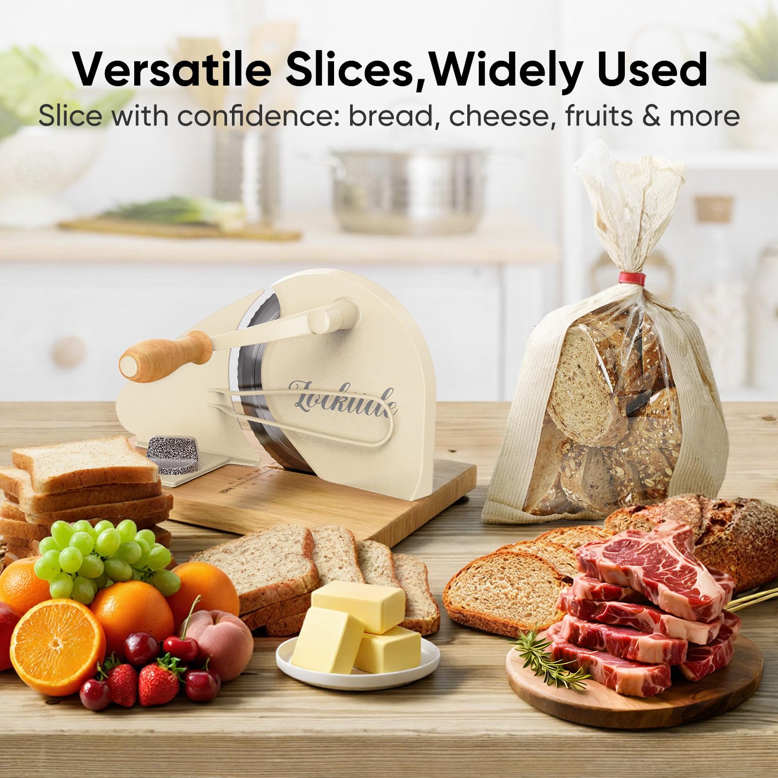 LockTide Affettatrice manuale per pane con lievito naturale fatto in casa