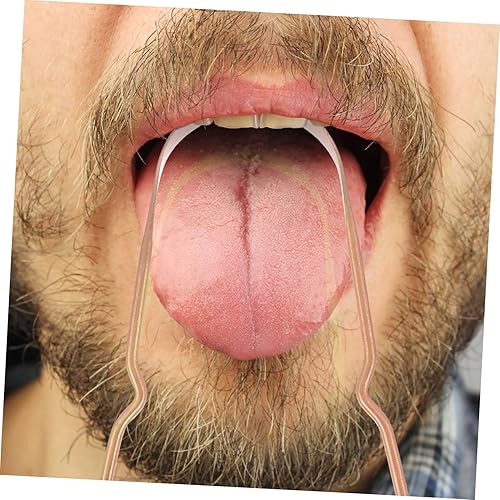 Miniatura 4 de Healifty Raspador de lengua de cobre, 2 piezas, raspador de lengua de cobre, raspador de lengua con estuche de viaje, limpiador de lengua de metal,