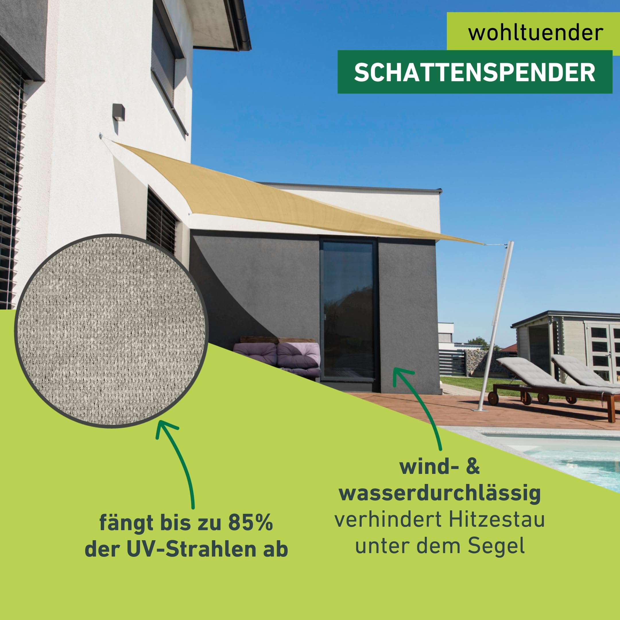 windhager sonnensegel 3 6x3 6 ELBA, Elfenbein, dreieckig, Beschichtetes HDPE-Gewebe, 3,6 x 3,6 x 3,6 m, 135 g/m², Sonnenschutz für Terrasse, Balkon oder Pool, inklusiv befestigungsseil, reißfest, waschbar Garten Teknobike SIZE:41 Gravelbikes: 7 Fragen, die