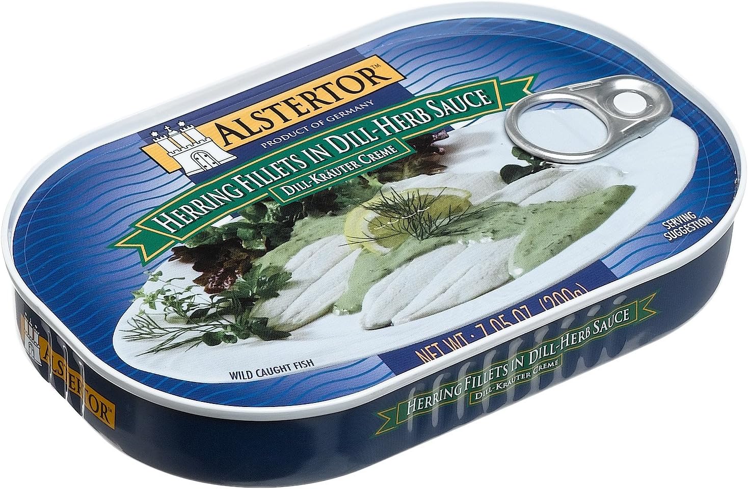 Alstertor Herring Fillets in Dill-Herb Sauce, 7.05 Ounce (Pack of 10)