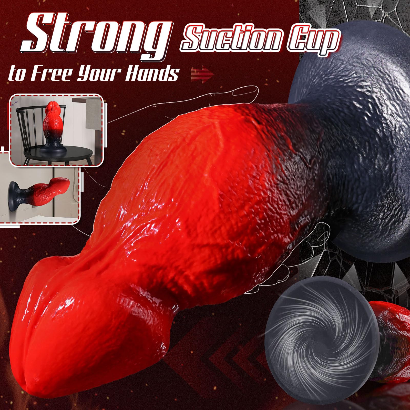 27cm Plug Anale Gigante Mostro Fantasy, 9.4cm Diametro Dildos Extra Large Con Due Noduli Per Dilatazione Anale, Dildo Anal Silicone Spesso XXL Con Ventosa, Giocattolo Sessuale Dildo Per Uomini e Donne