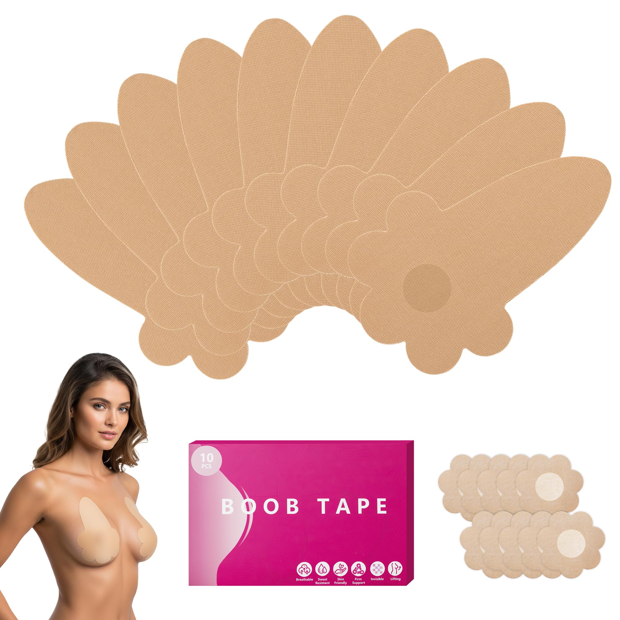 Seconds Countdown 10 Pcs Boob Tape