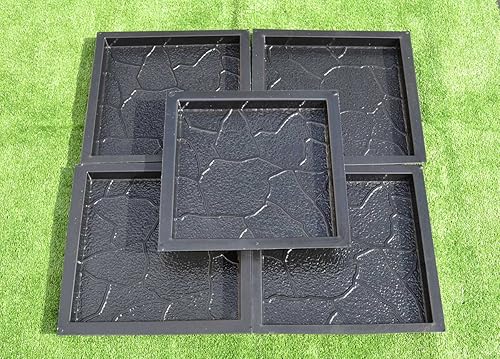 SvitMolds 5pcs PLASTIK MOLDS Fundición Hormigón Pavimentación Jardín Camino Pavimento Piedra Patio S29