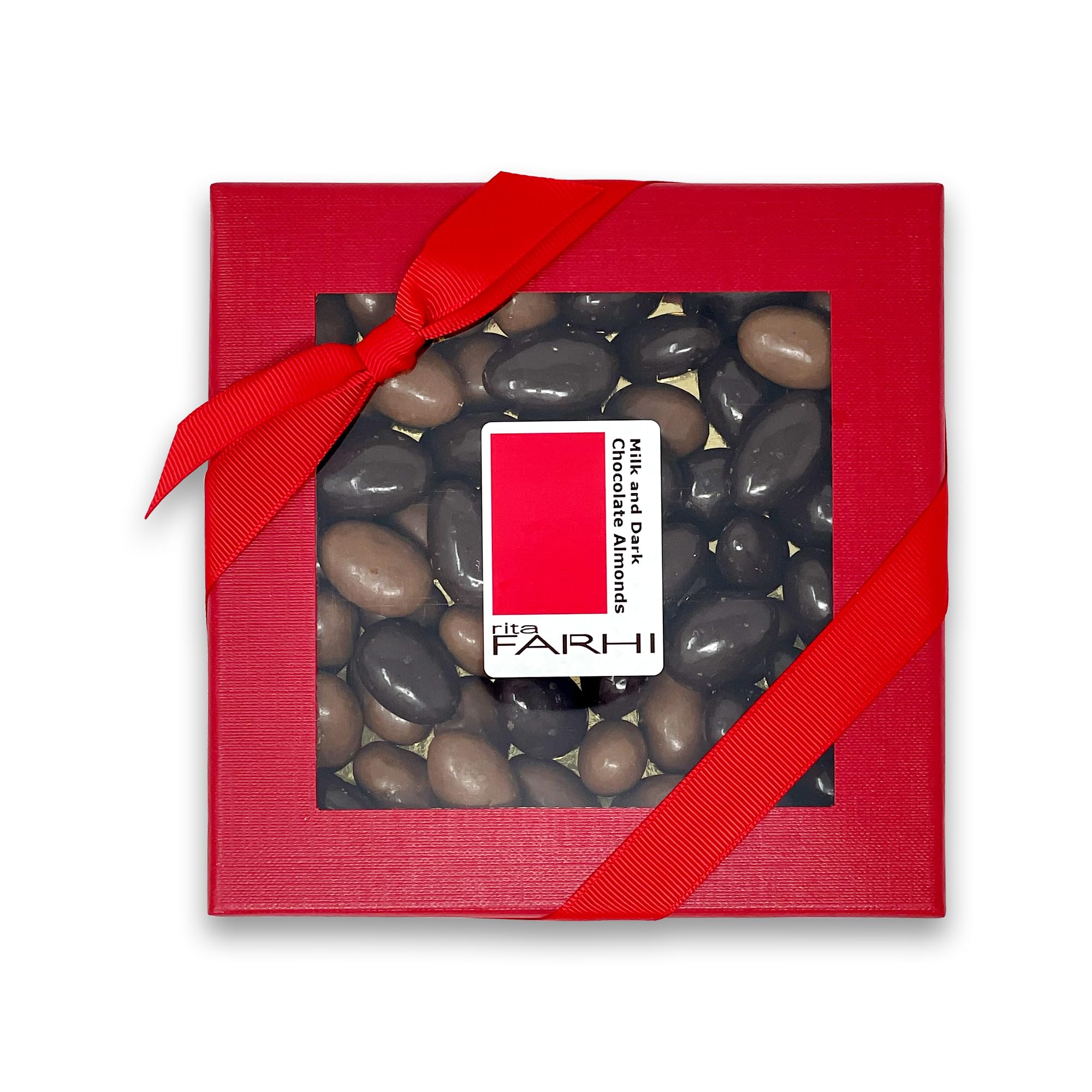 Rita Farhi Milk and Dark Chocolate Coated Almonds in a Luxury Gift Box 210 g - New Palm Oil Free Recipe