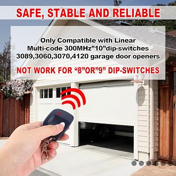 Kingdder 3 Pcs Gate Opener Remote Compatible with Multicode, Purple, White