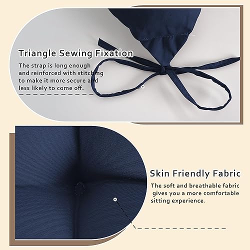 Miniatura 4 de ELFJOY Paquete de 4 cojines para sillas de comedor de 17 x 17 pulgadas, cojines de asiento para sillas de cocina, almohadillas cuadradas suaves y