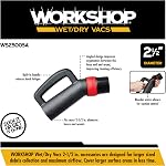 Workshop Wet/Dry Vacs Shop Vacuum Accessories WS25005A Hose Grip Attachment for Wet Dry Vacuum Cleaners, Fits 2-1/2-inch Extension Wands and Hoses, with Bleeder Valve for Suction Control
