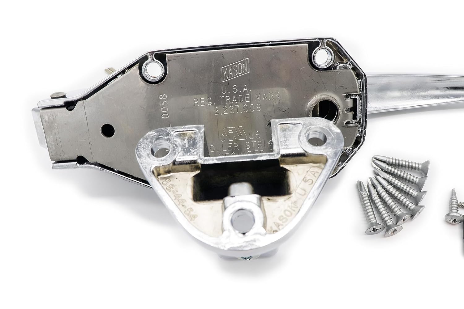 Kason 77 Locking Latch KIT with Latch, 0059 3/4" to 1 5/8" Roller Strike, 0481 4" Inside Release and Hardware KIT