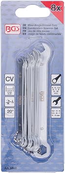 BGS BGS 8-Piece Mini Open Wrench Set 4-10 mm 1 piece 8646 Mini Screw Wrench Set SW 4 10 mm