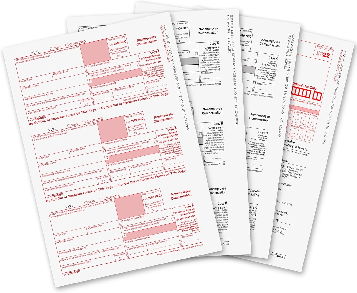 1099 MISC Forms 2022, 1099 MISC Laser Forms IRS Approved Designed for ...