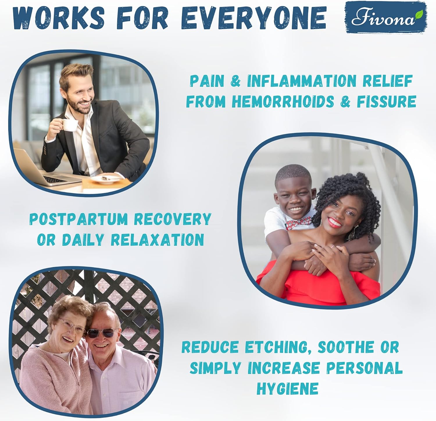 Fivona Sitz Bath Seat for Soak and Steam - Postpartum Essentials Care and Hemorrhoid Treatment - Unisex and Universal Fit Over The Toilet Yoni Steaming Bowl - at-Home Soothing Relief Device : Health & Household