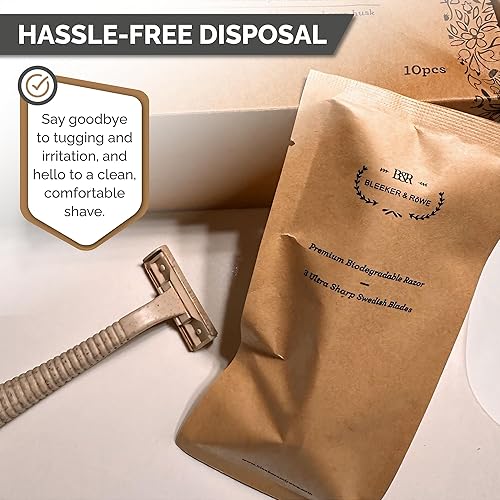 Eco Biodegradable Razors - Triple Swedish Steel Blades (10pk)(100)