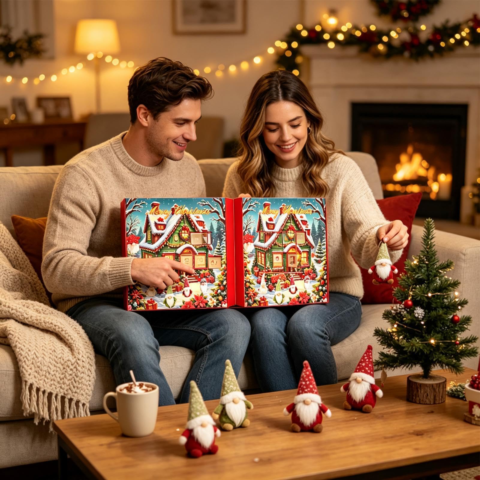 Calendrier de l'Avent Gnome 24 Jours Gnome En Peluche Décoration Maison