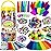 FUNZBO Arts and Crafts School Supplies for Kids - Christmas Kindergarten School Supplies Set with Glitter Glue Stick,Glue, Pipe Cleaners Craft and Kids\' Scissor, Birthday Gifts for Girls Boys Age 4+