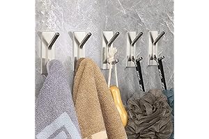 GlazieVault Self Adhesive Hooks 5 Packs: Versatile Stick-On Wall Hooks for Effortless Organization