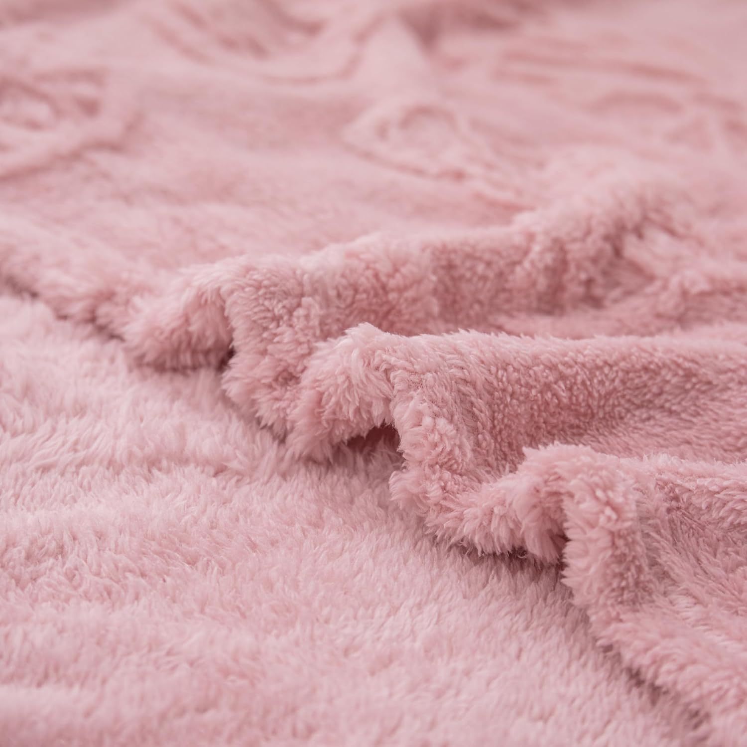 Peopleareok Pink Fleece Butterfly Blanket Twin Size for Couch Sofa Bed, 3D Butterfly Jacquard Decorative Blankets, Cozy Soft Fuzzy Flannel Blanket for All Seasons(60"×80",Pink) - Image 6