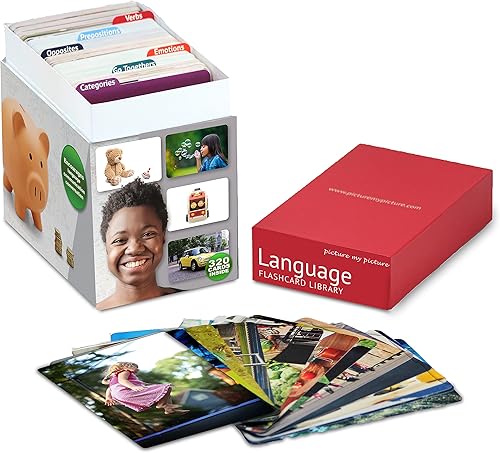 Miniatura 1 de Idioma Flash Card Library Emociones, verbos, preposiciones, categorías, ir juntos y opuestos  Constructor de vocabulario  Materiales de terapia del
