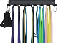 Vista 2 de Gym Storage Rack Resistance Band Rack Wall Mount Barbell Rack Heavy Duty Home Gym Storage Rack for Gym Equipment, Exercise Bands, Lifting Belts and