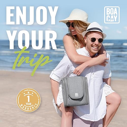 Miniatura 2 de Bolsa premium de artículos de aseo personal para viaje para hombres y mujeres bolsa de higiene kit organizador de baño con soporte de banda elástica