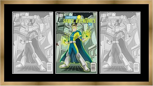 Miniatura 60 de Marco de cómic negro mate Para cómics publicados entre 1986 y el día actual (marco de madera maciza de cómic de la Edad Dorada), hecho