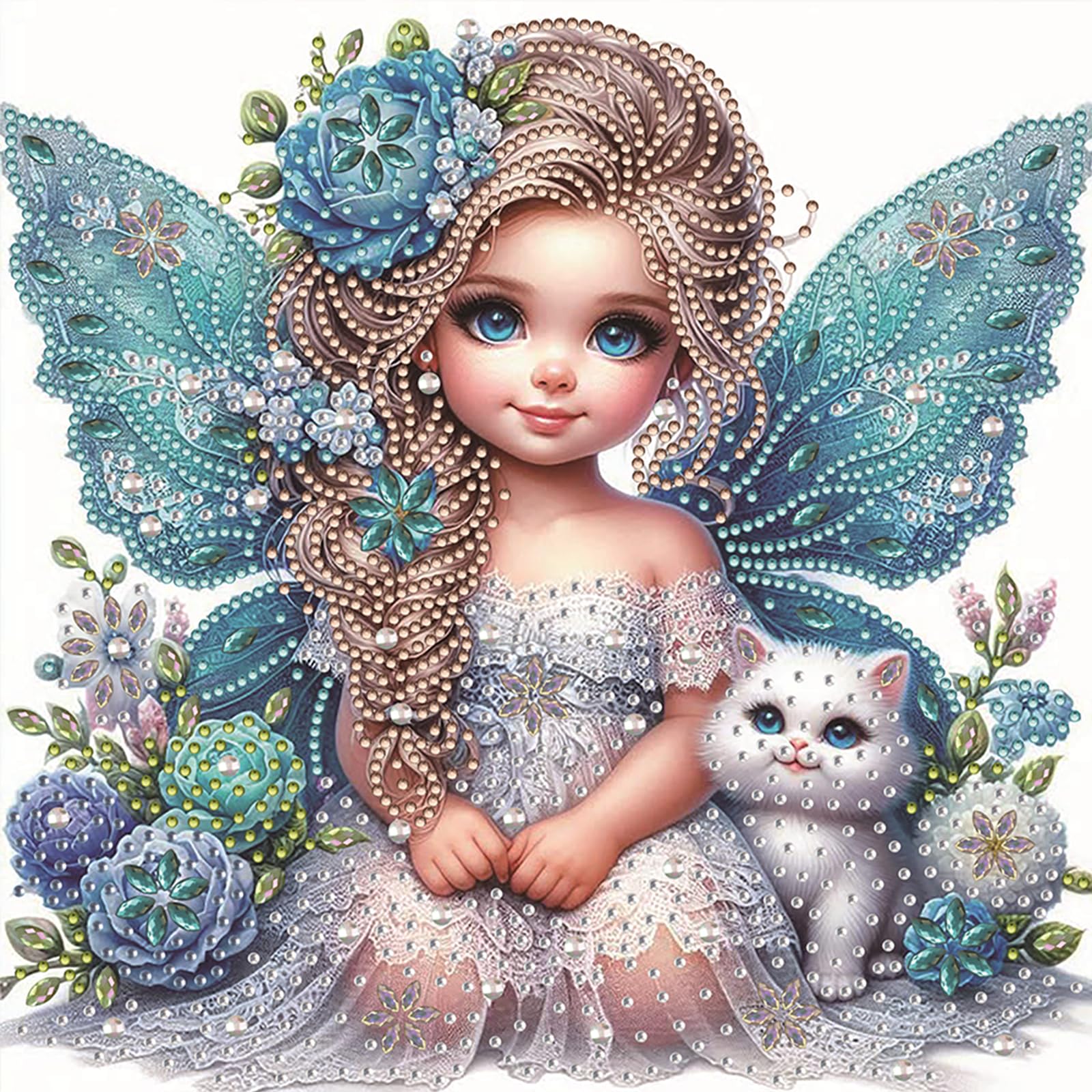 5D Special Shape Diamond Art Painting Kits for Adults – Crystal Rhinestone DIY Craft, Diamond Mosaic Kit for Beginners, Wall Decor Gift 11.8x11.8 Inch(Elf Girl)
