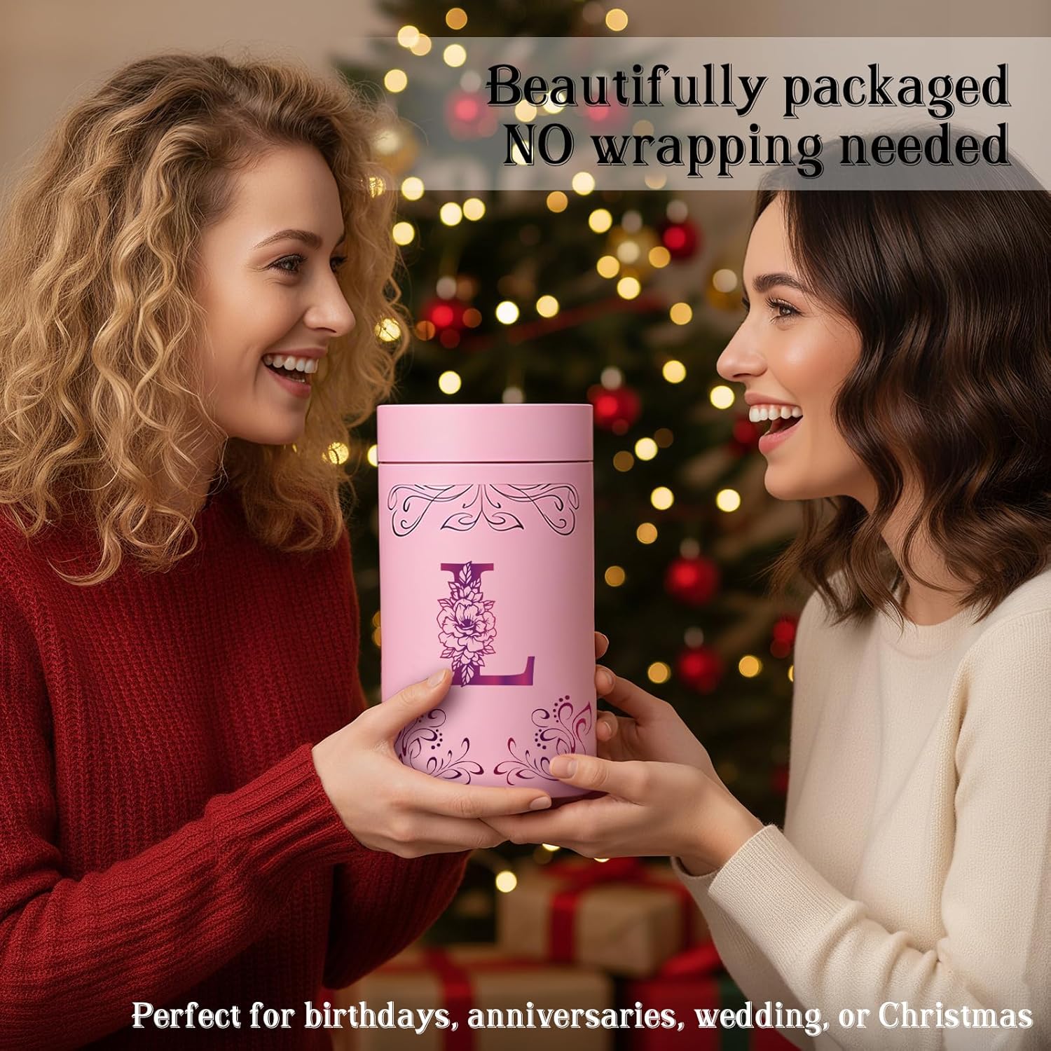 Physkoa Personalized Initial Wine Glass for Women - 20 oz Stemmed Monogrammed Glass, Customized Engraved Gift for Mom, Wife, Friend, Her - Birthday, Mother’s Day, Wine Lover Gift - Image 5