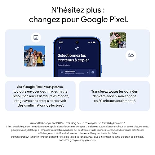 Google Pixel 10 – Smartphone Android débloqué avec Gemini, Triple Appareil Photo arrière avancé, Plus de 24 Heures d'autonomie et écran Super Actua 6,3″ – Noir Volcanique, 128GB - 8