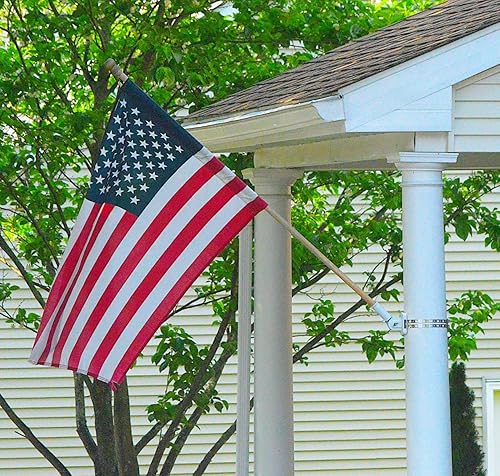 Miniatura 7 de Soporte ajustable para mástil de bandera, soporte para poste de bandera para exterior de la casa, aluminio resistente, soporte de montaje de poste