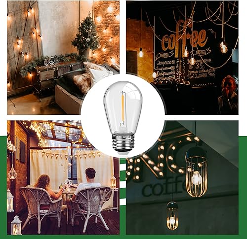 Miniatura 7 de Paquete de 48 bombillas LED de repuesto, S14, inastillables, impermeables, bombillas de repuesto de 1 W, bombillas LED para exteriores, bombillas