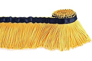 BEL AVENIR Tassel Fringe Trim DIY Decoration with Fringes with Borders of Blue