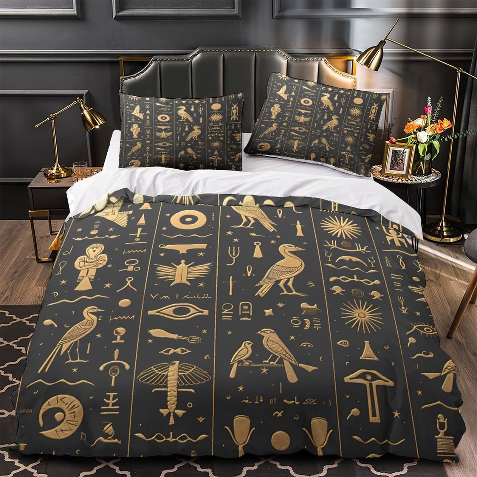 Housse de couette King respirante anti-acarien motif Amsterdam