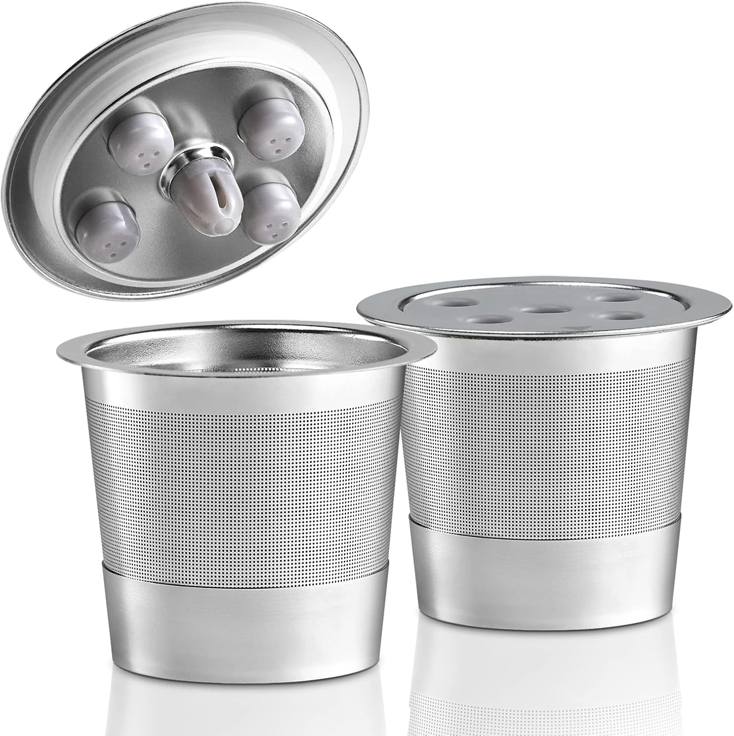 GoodCups 2 Stainless Steel Reusable K Cups for Keurig K Supreme, K