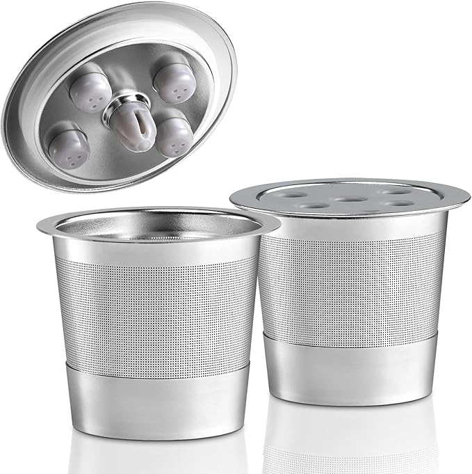 GoodCups 2 Stainless Steel Reusable K Cups for Keurig K Supreme, K