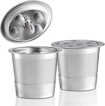 2 Stainless Steel Reusable K Cups for Keurig K Supreme, K Supreme Plus and K Slim with Multistream Technology - 2 Refillable Kcups Coffee Filters for Keurig Coffee Makers