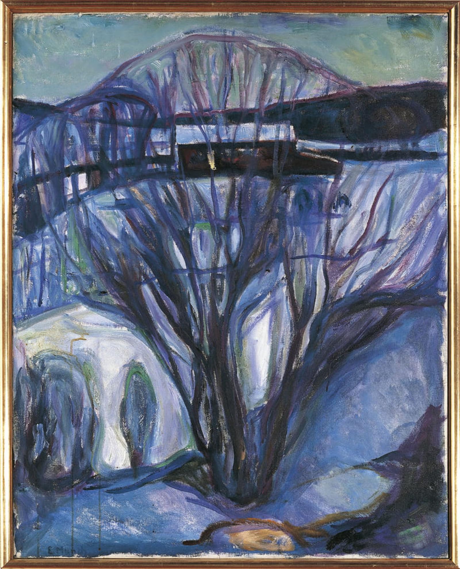 SERENDIPITP Vintage Picture Print on Canvas Wall Art Poster Norway Oslo Winter Landscape Ekely by Edvard Munch Artwork Print Poster for Wall Decor 60x90cm
