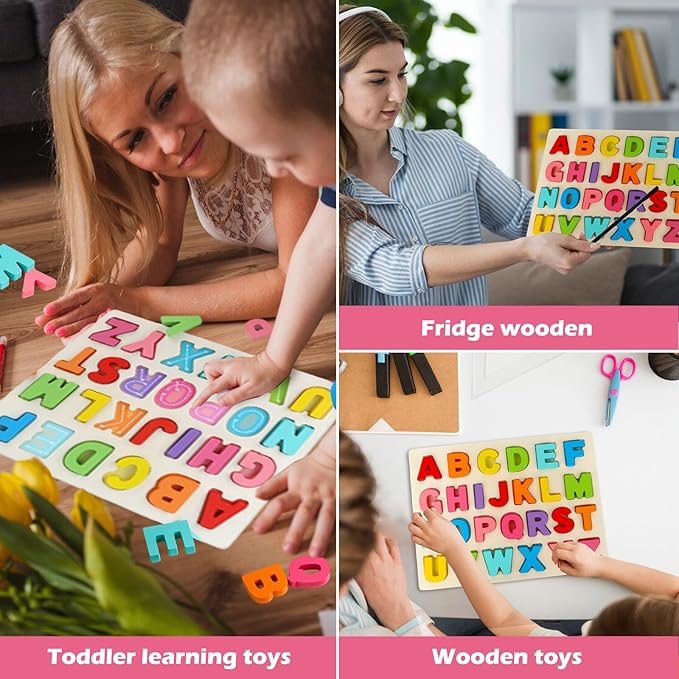 Rompecabezas de Madera Abecedario Educativo para Ninos 3 Ano miniatura 5
