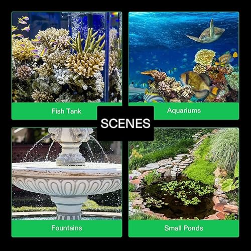 Miniatura 7 de VIVOSUN Bomba sumergible 660GPH 40W para pecera, estanque, acuario, sistemas hidropónicos con cable de alimentación de 5 pies y 4 boquillas, color