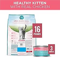 Vista 3 de Purina ONE Alimento seco natural para gatitos y comida húmeda para gatitos, paquete de fórmula saludable para gatitos +Plus