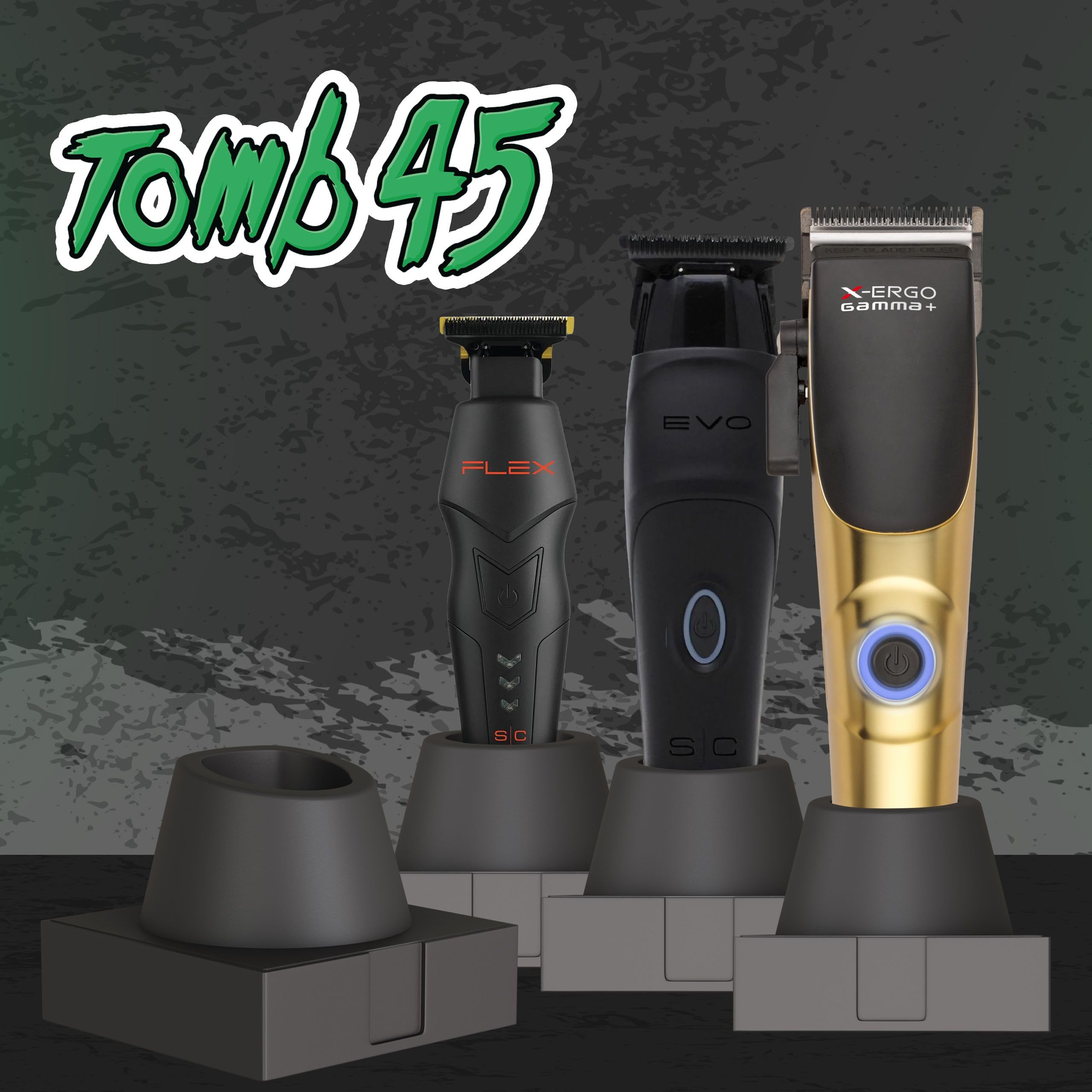 Tomb 45 Power Pod for Gamma and Stylecraft Ergo Trimer - All in One Charging Stand for Mens Trimmers - High Performance