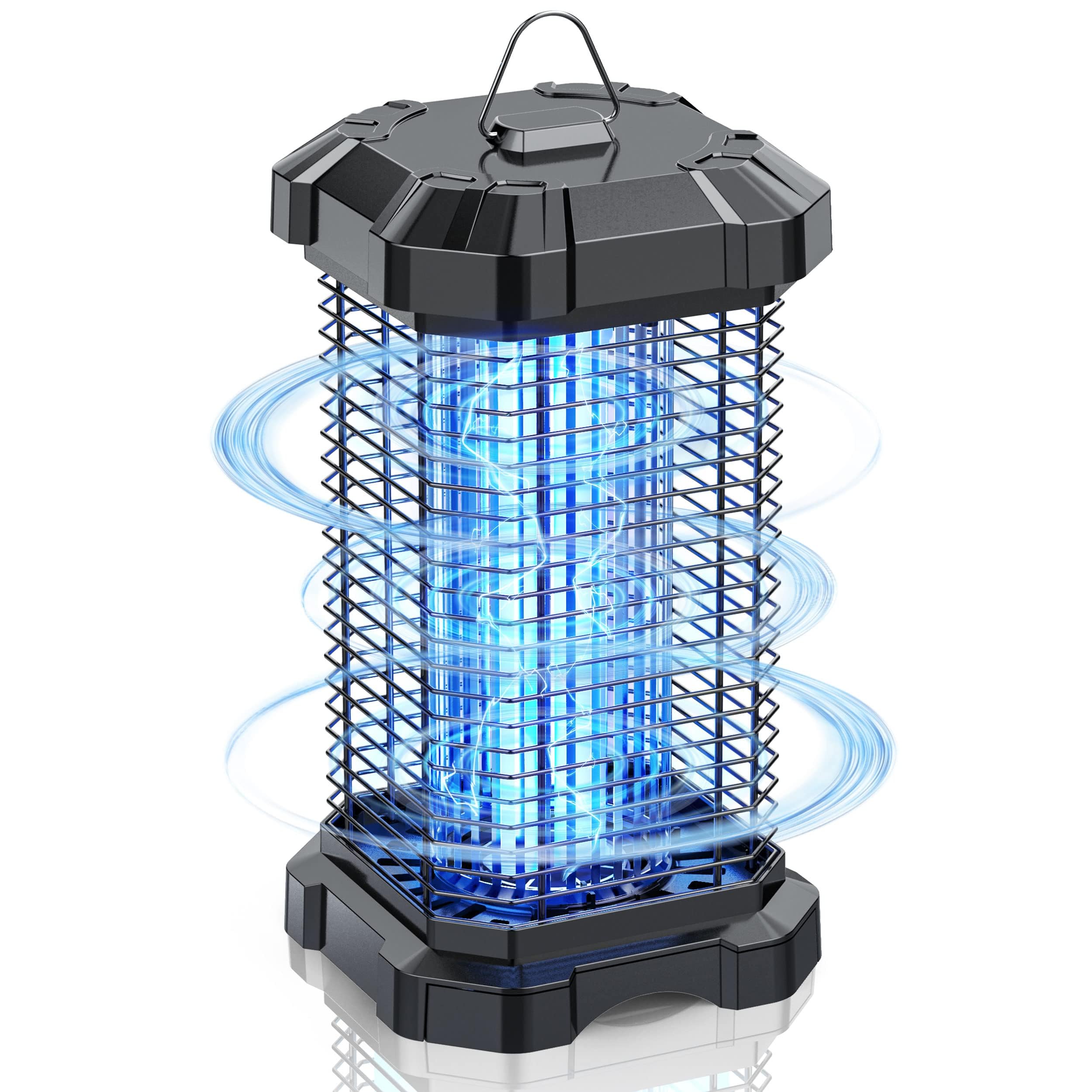 GIBOHOM Lampada Antizanzare, 4200V 18W UV Zanzariera Elettrica Efficace Portata 190 M², Lampada Zanzare Impermeabile IP44 Non Tossico Ecologico, Lampada Anti-zanzara per Interni, Esterni, Giardino