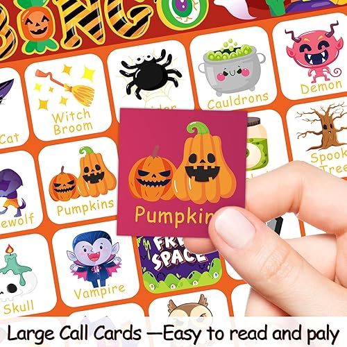 Miniatura 4 de Juego de bingo de Halloween para 24 jugadores, tarjetas de bingo de Halloween, juegos de fiesta de Halloween para niños y adultos, actividad