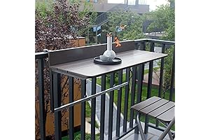 Balcony Bar Table for Railings - Enjoy Outdoor Dining with Convenience