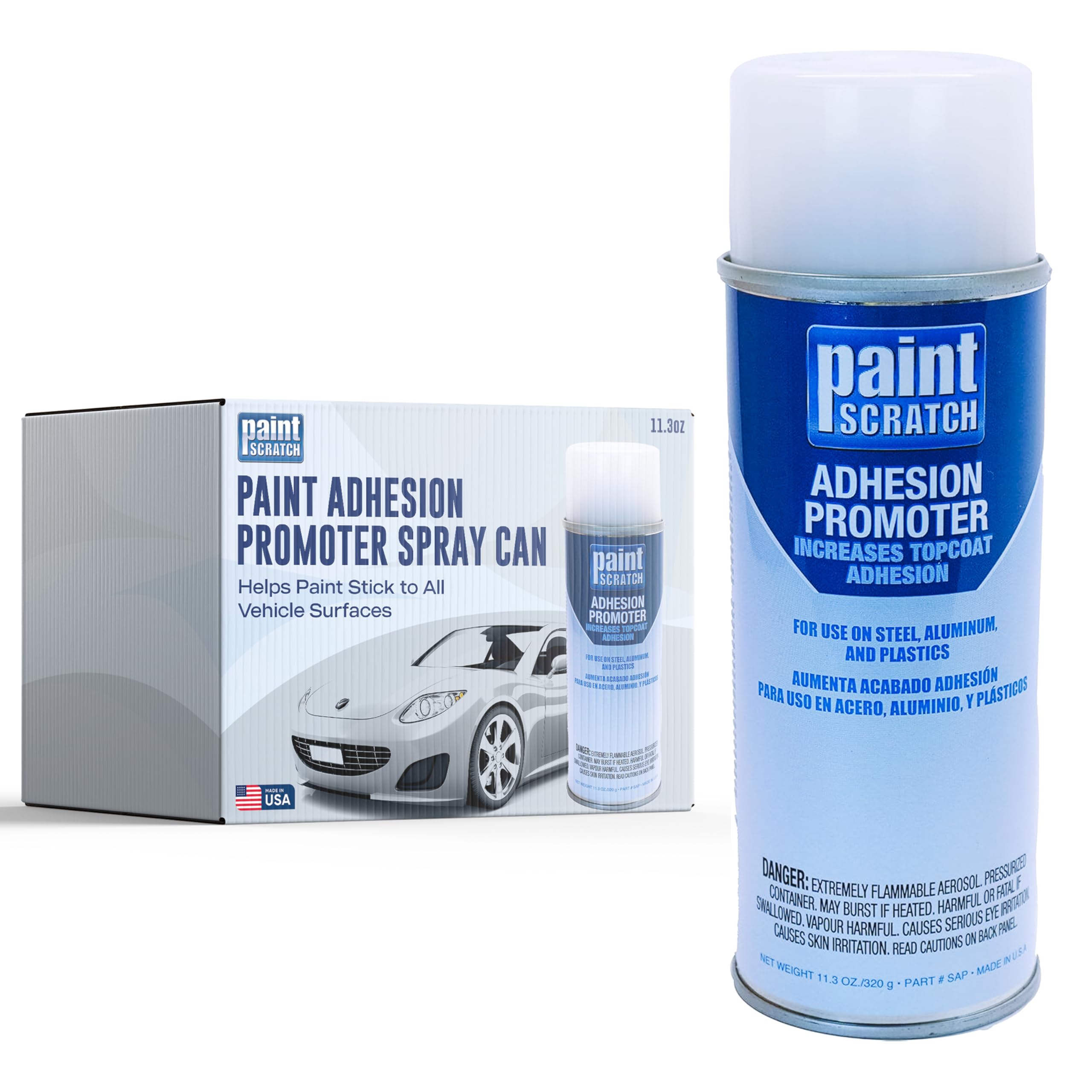 PAINTSCRATCH Adhesion Promoter - Makes Paint Stick to All Automotive Surfaces - Adhesive Promoter for Car, Truck, Auto Paint - 11.3 Oz. Spray Can