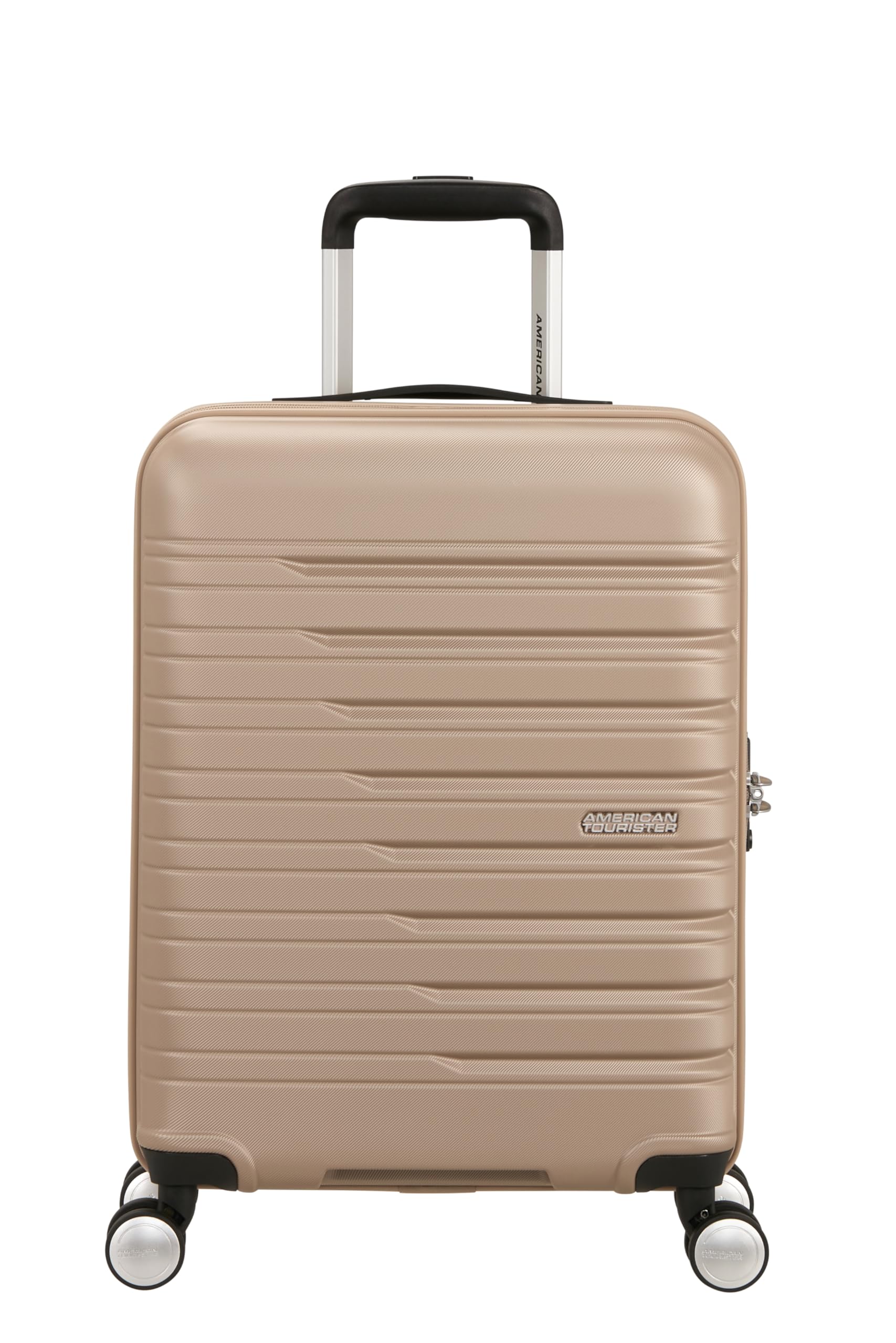 American Tourister Flashline, Twarda Obudowa Bagażu Podręcznego 55 X 40 X 20 cm, Wózek Kabinowy Dla Ryanair i Większości Linii Lotniczych, 34 L, Złoto Kości Słoniowej