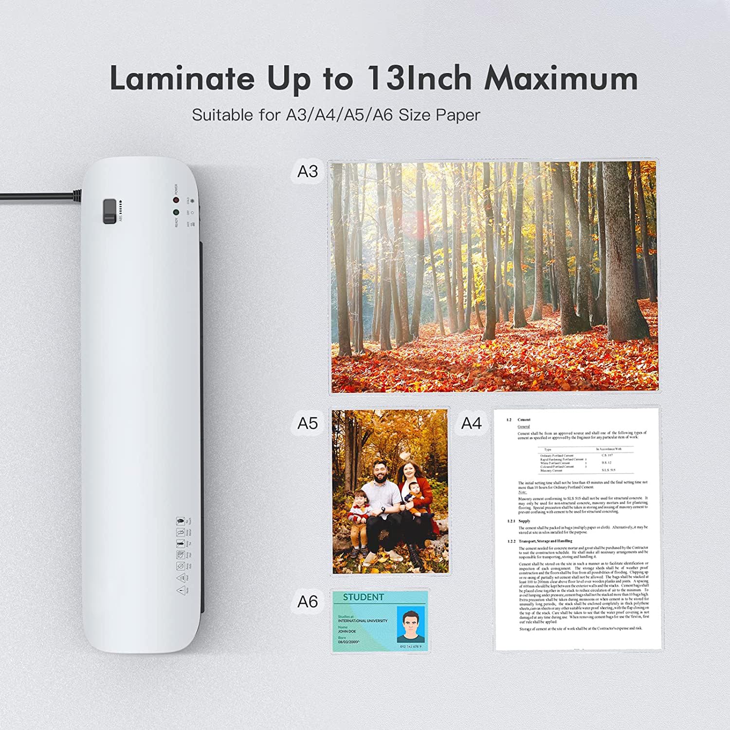 Laminatore da 33 pollici con tecnologia Never Jam, 40 fogli di laminazione, laminatore termico A3 4 in 1 con trimmer e arrotondatore angolare per ufficio, scuola, affari e uso domestico