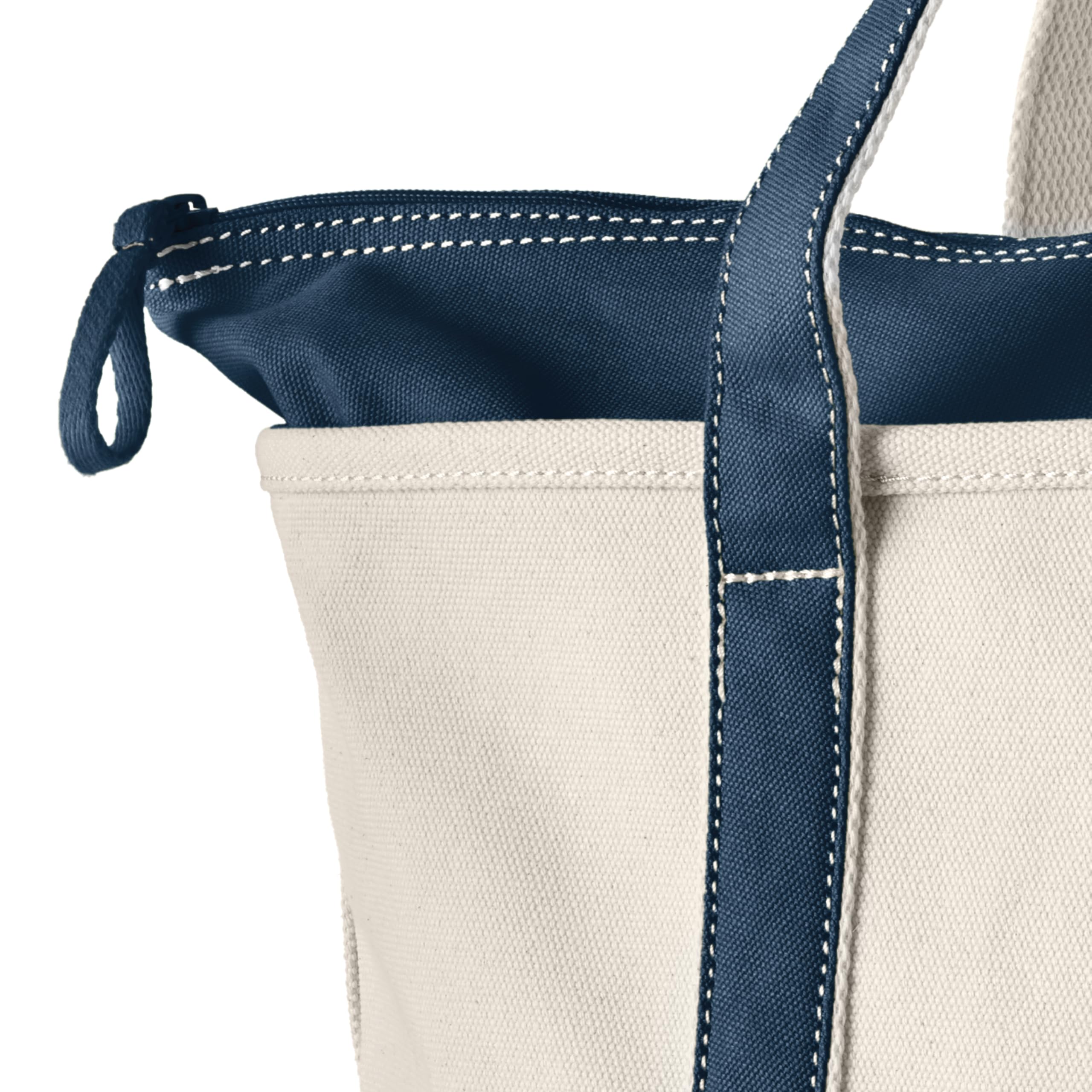 Lands' End Sac fourre-tout en toile à longue poignée zippée