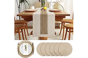 Gorgeous Handwoven 7 Piece Boho Table Decor