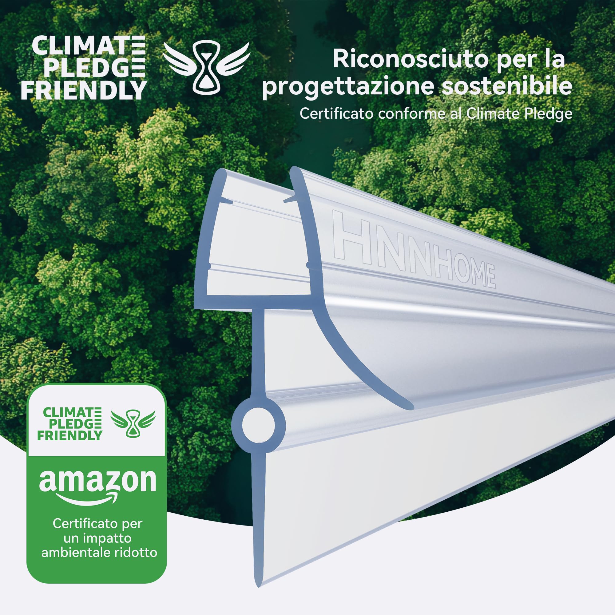 HNNHOME Guarnizione Doccia Sottoporta Box Doccia Vetro 6-8mm Gap 28mm, 87cm | Profilo in PVC con bordo extra spesso, mantiene il pavimento asciutto. Impermeabile, resistente e facile da installare.